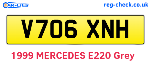 V706XNH are the vehicle registration plates.