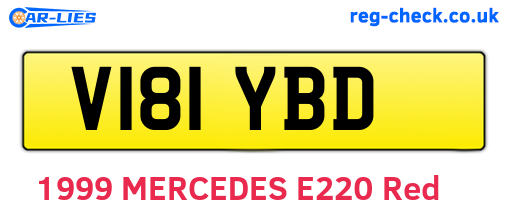 V181YBD are the vehicle registration plates.