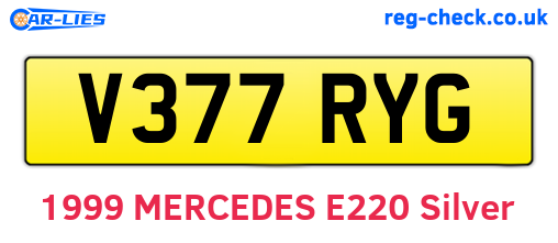 V377RYG are the vehicle registration plates.