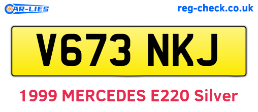V673NKJ are the vehicle registration plates.