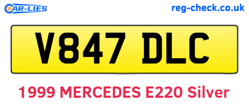 V847DLC are the vehicle registration plates.