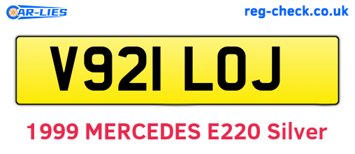 V921LOJ are the vehicle registration plates.