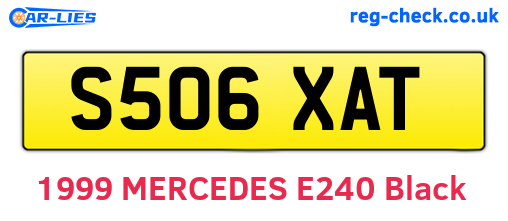 S506XAT are the vehicle registration plates.