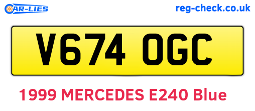 V674OGC are the vehicle registration plates.