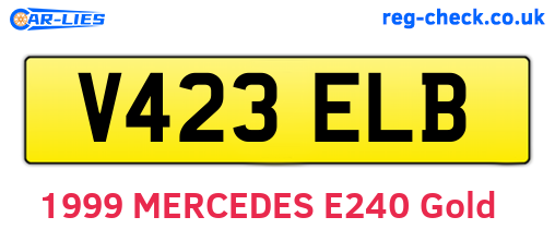 V423ELB are the vehicle registration plates.