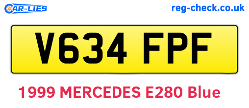 V634FPF are the vehicle registration plates.