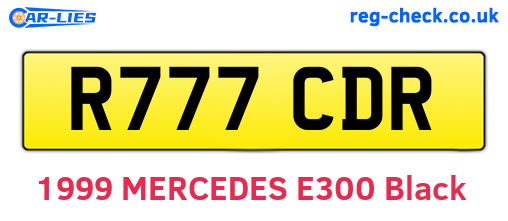 R777CDR are the vehicle registration plates.