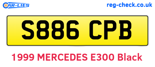 S886CPB are the vehicle registration plates.