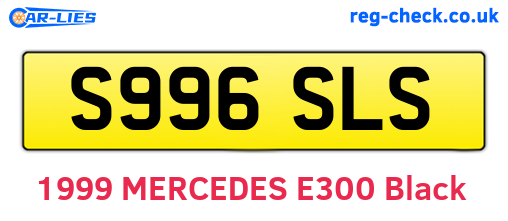 S996SLS are the vehicle registration plates.