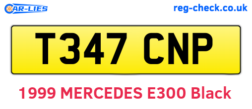 T347CNP are the vehicle registration plates.