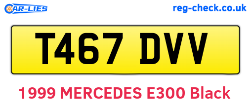 T467DVV are the vehicle registration plates.