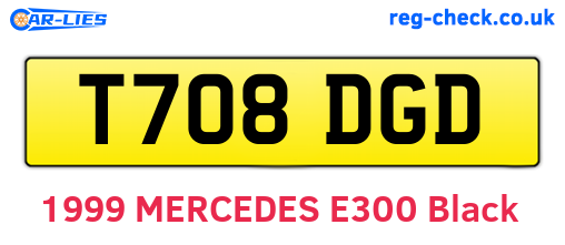 T708DGD are the vehicle registration plates.
