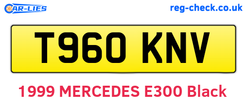 T960KNV are the vehicle registration plates.