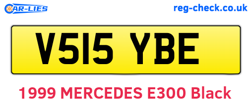 V515YBE are the vehicle registration plates.