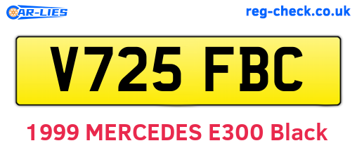 V725FBC are the vehicle registration plates.