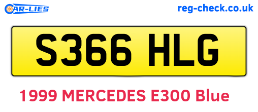S366HLG are the vehicle registration plates.
