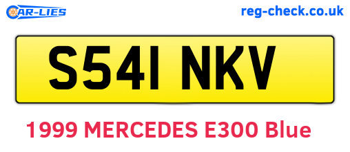 S541NKV are the vehicle registration plates.