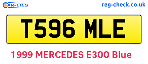 T596MLE are the vehicle registration plates.