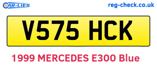 V575HCK are the vehicle registration plates.