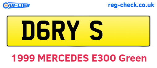 D6RYS are the vehicle registration plates.