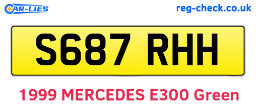 S687RHH are the vehicle registration plates.