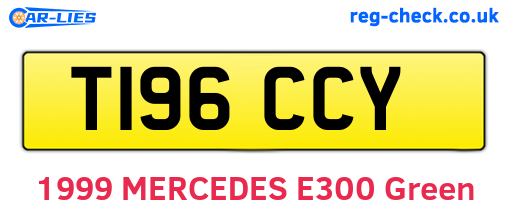 T196CCY are the vehicle registration plates.