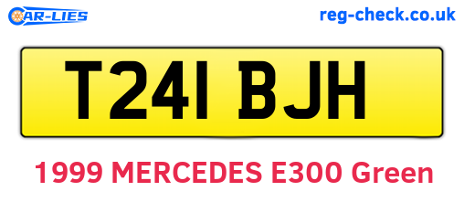 T241BJH are the vehicle registration plates.