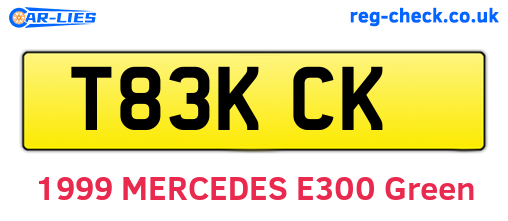 T83KCK are the vehicle registration plates.