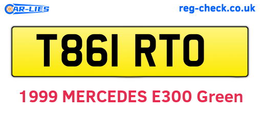 T861RTO are the vehicle registration plates.