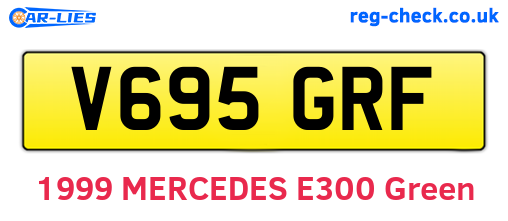 V695GRF are the vehicle registration plates.
