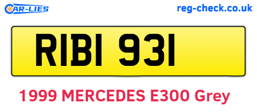 RIB1931 are the vehicle registration plates.