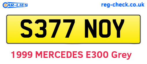 S377NOY are the vehicle registration plates.