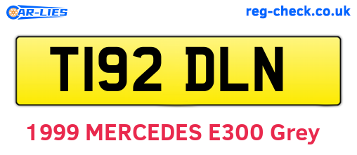 T192DLN are the vehicle registration plates.