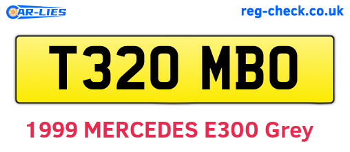 T320MBO are the vehicle registration plates.