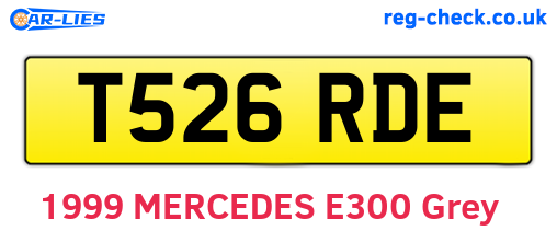 T526RDE are the vehicle registration plates.