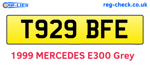T929BFE are the vehicle registration plates.