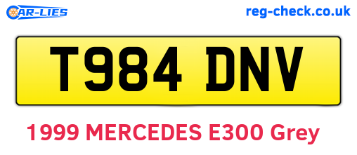 T984DNV are the vehicle registration plates.