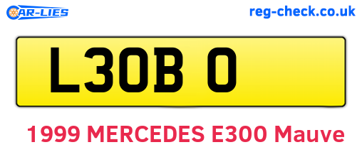 L3OBO are the vehicle registration plates.