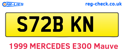 S72BKN are the vehicle registration plates.