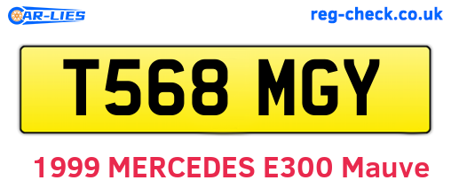 T568MGY are the vehicle registration plates.