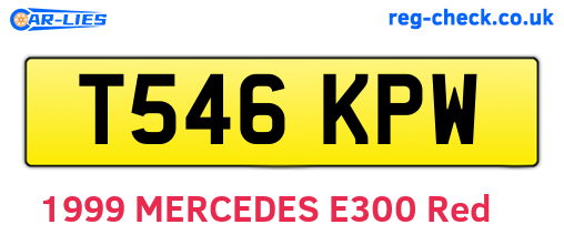 T546KPW are the vehicle registration plates.