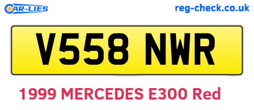 V558NWR are the vehicle registration plates.