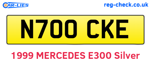N700CKE are the vehicle registration plates.