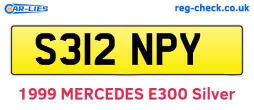 S312NPY are the vehicle registration plates.