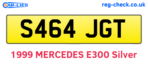 S464JGT are the vehicle registration plates.