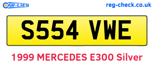 S554VWE are the vehicle registration plates.