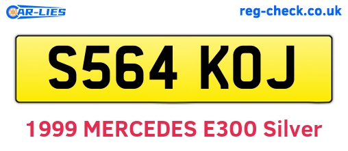 S564KOJ are the vehicle registration plates.