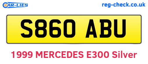 S860ABU are the vehicle registration plates.