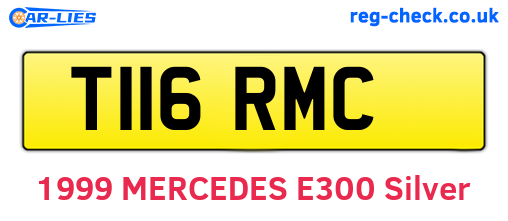 T116RMC are the vehicle registration plates.