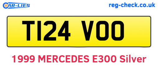 T124VOO are the vehicle registration plates.